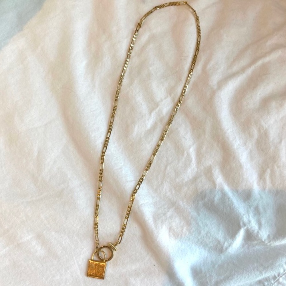 gorjana charlie padlock necklace